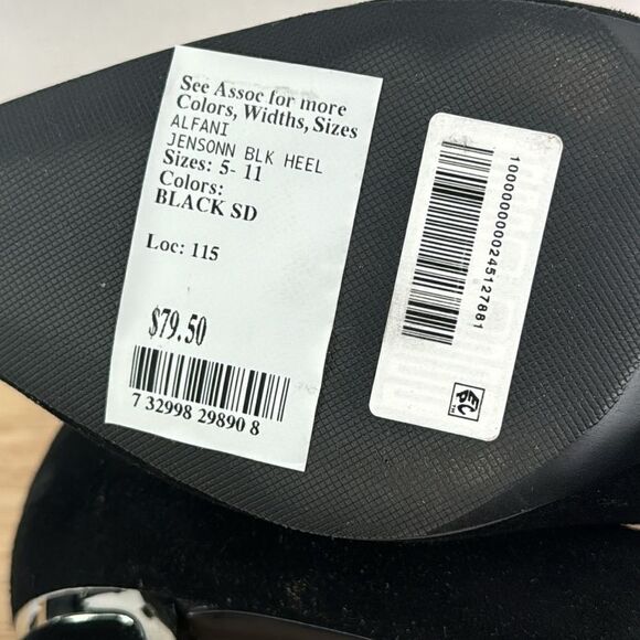 Alfani Step N' Flex Jensonn Block-Heel Pumps- Black Suede- Size 8.5 M- NIB - Picture 9 of 10